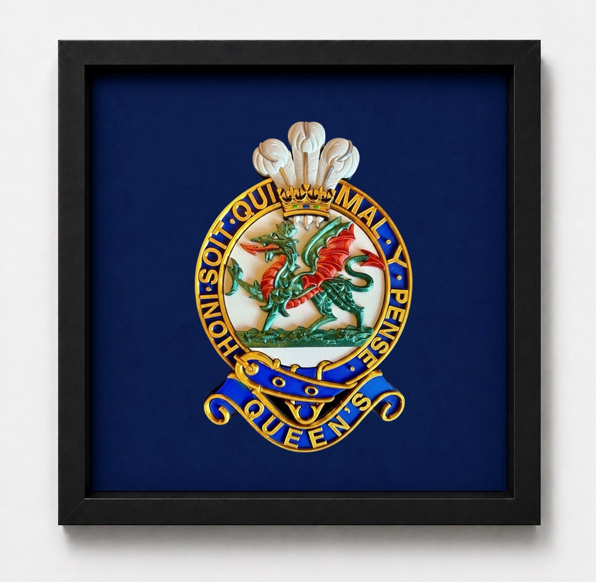 Queen's Regiment Cap Badge Display Frame | Official MOD-Licensed Gift