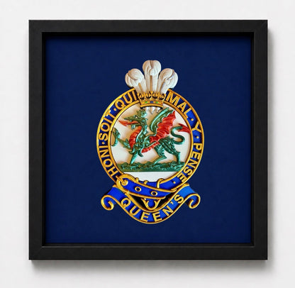 Queen's Regiment Cap Badge Display Frame | Official MOD-Licensed Gift