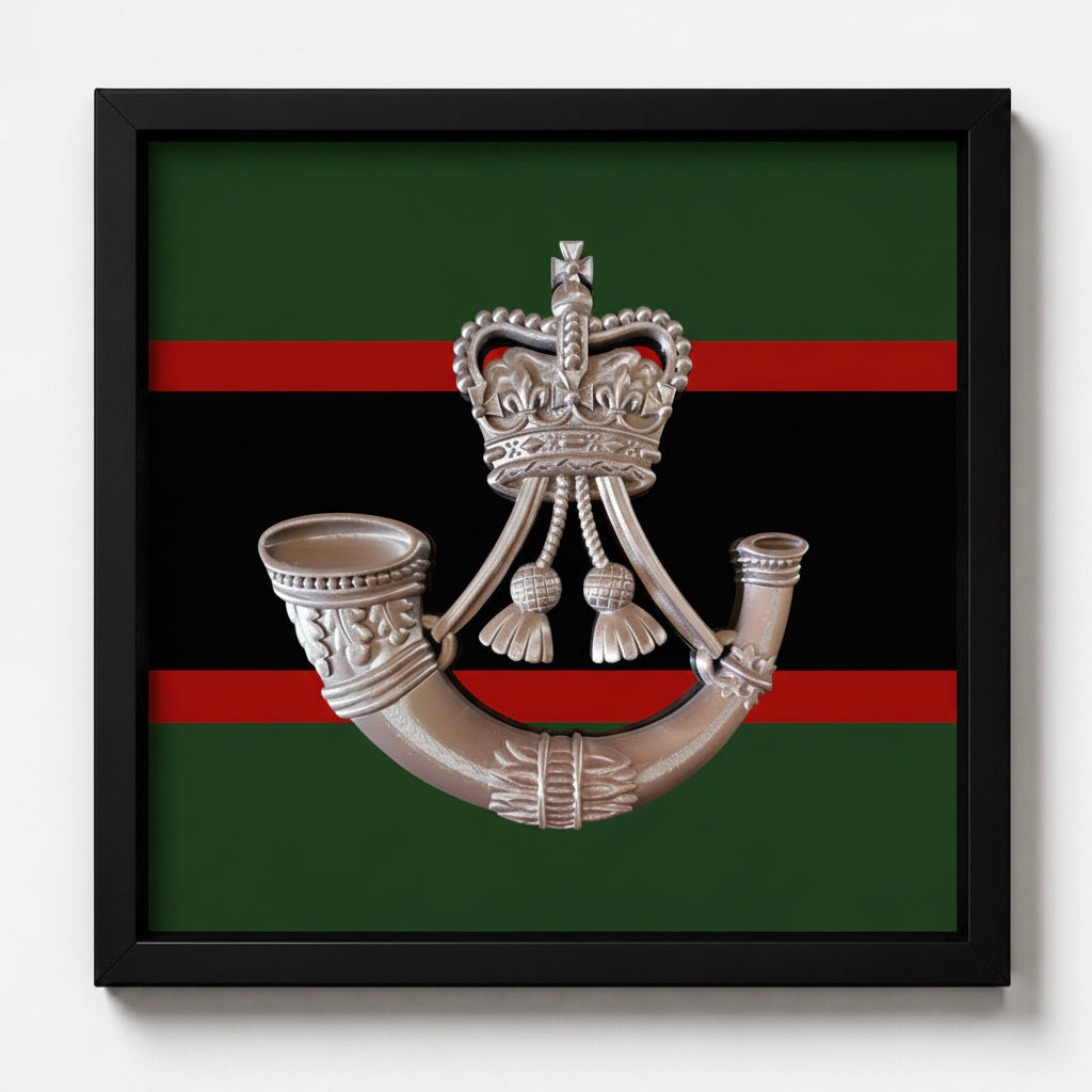 The Rifles Cap Badge Display Frame – Queen's Crown | Officially Licensed