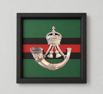 The Rifles Cap Badge Display Frame – King's Crown | Officially Licensed