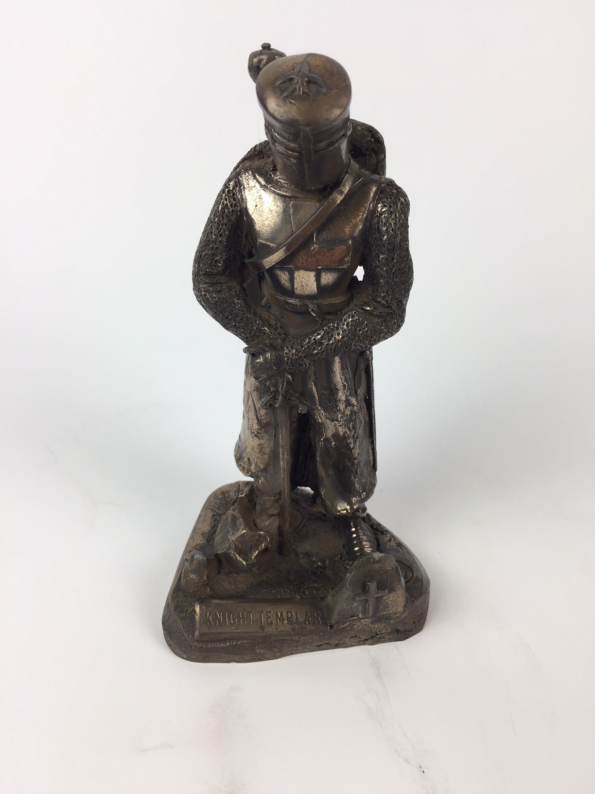 Knight Templar Standing 1120 Cold Cast Bronze Statue | Handmade in England