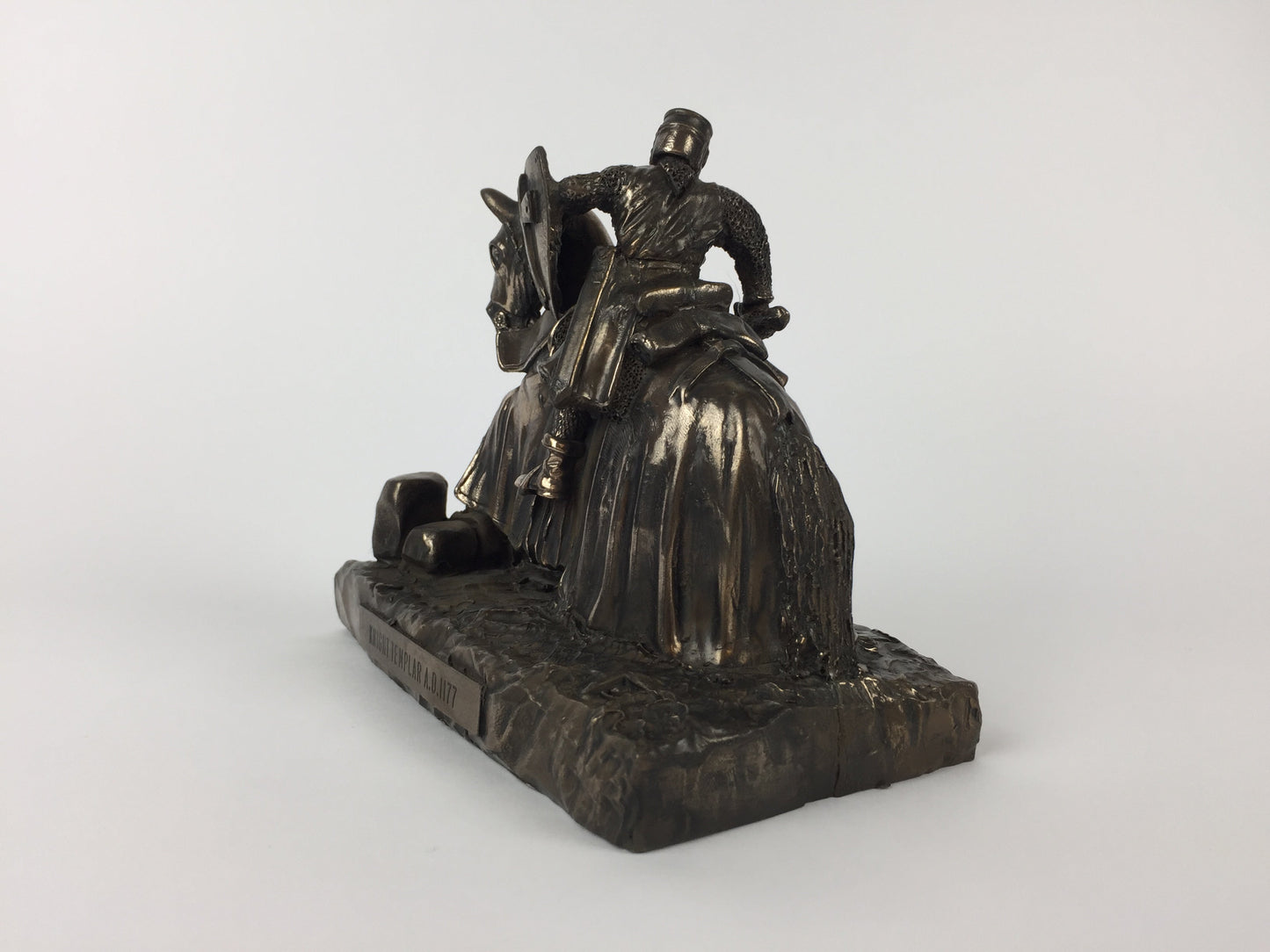 Knight Templar On Horse 1177 Cold Cast Bronze Military Statue