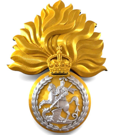 Royal Regiment of Fusiliers King's Crown 3D Printed Cap Badge | Official MOD-Licensed Gift