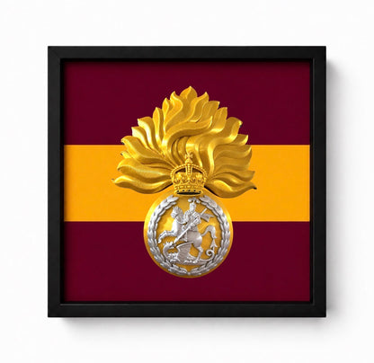 Royal Regiment of Fusiliers King's Crown Grenade Display Frame | Official MOD-Licensed Gift