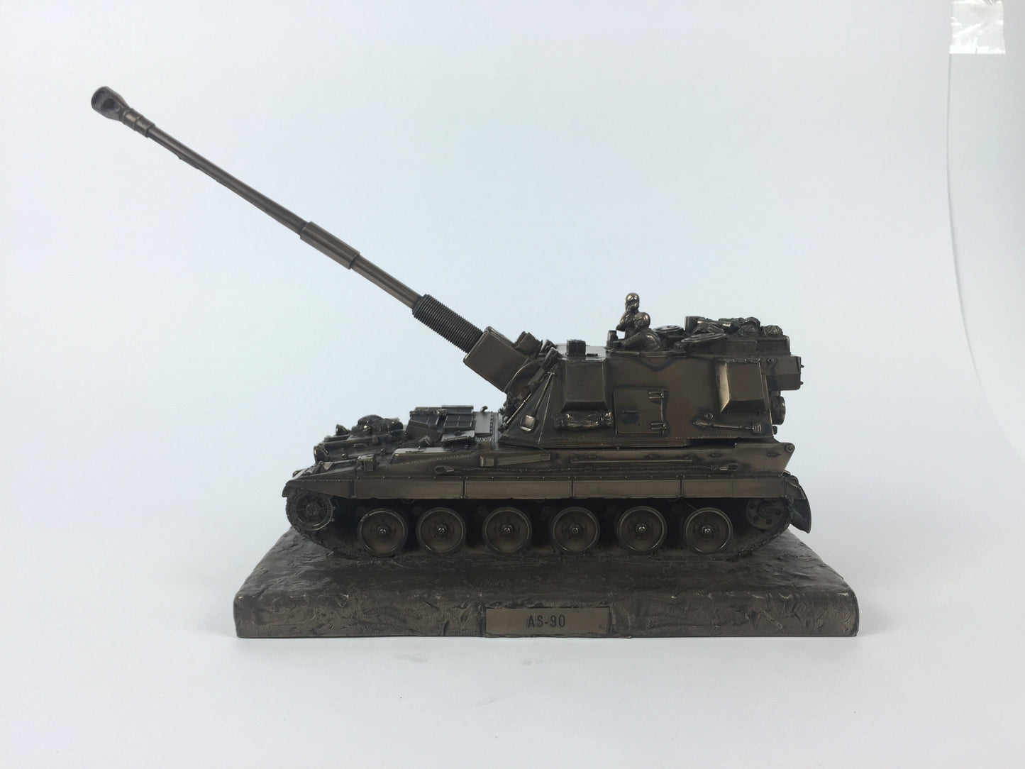 AS-90 Self Propelled Gun Cold Cast Bronze Military Statue | Handmade in England