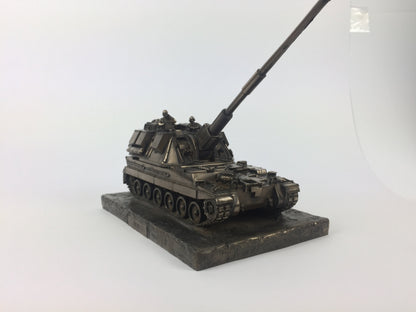 AS-90 Self Propelled Gun Cold Cast Bronze Military Statue | Handmade in England