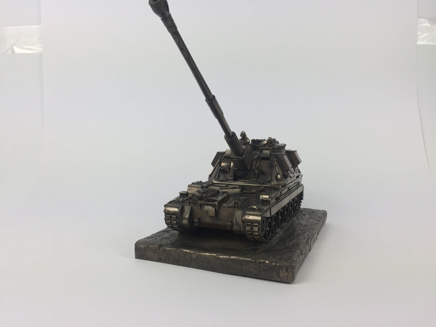 AS-90 Self Propelled Gun Cold Cast Bronze Military Statue | Handmade in England