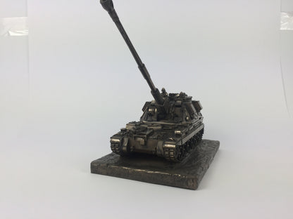 AS-90 Self Propelled Gun Cold Cast Bronze Military Statue | Handmade in England