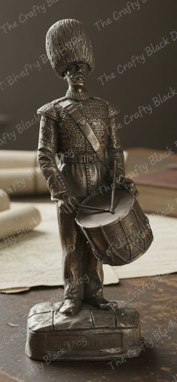 Guardsman Drummer Cold Cast Military Statue | Handmade in England