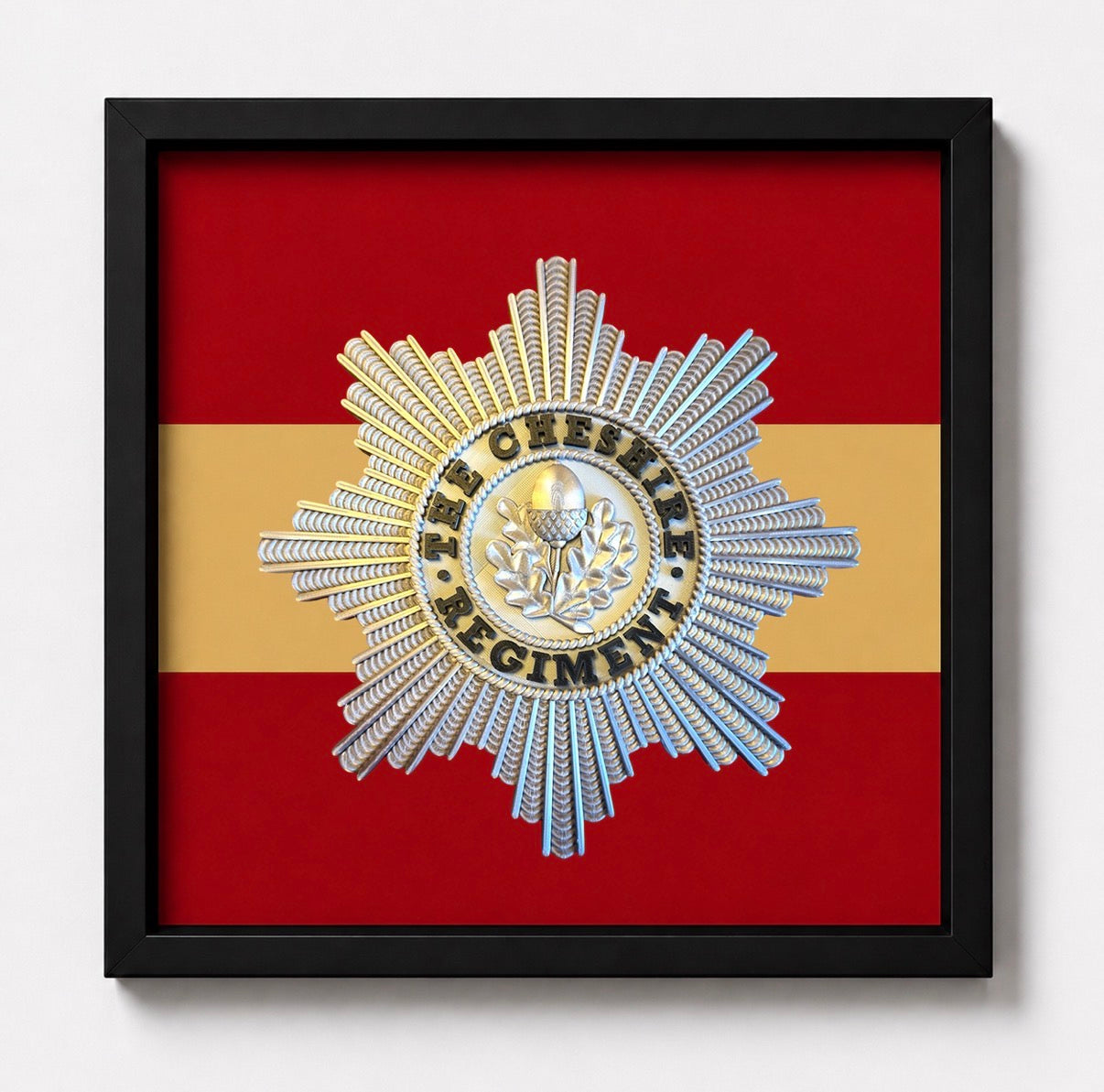 Cheshire Regiment 3D Cap Badge Display Frame | Officially MOD Licensed