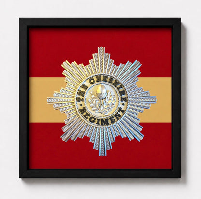 Cheshire Regiment 3D Cap Badge Display Frame | Officially MOD Licensed