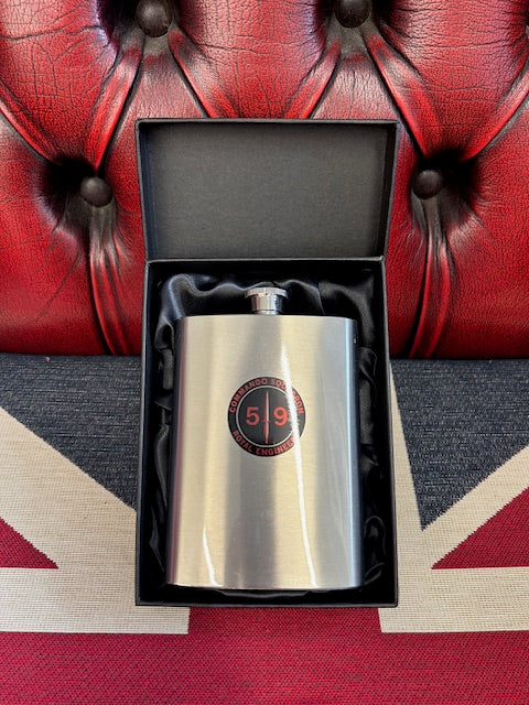 Hip Flask - Black Silk Lined Gift Box