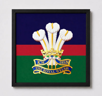 The Royal Welsh 3D Cap Badge and Display Frame | Officially MOD Licensed