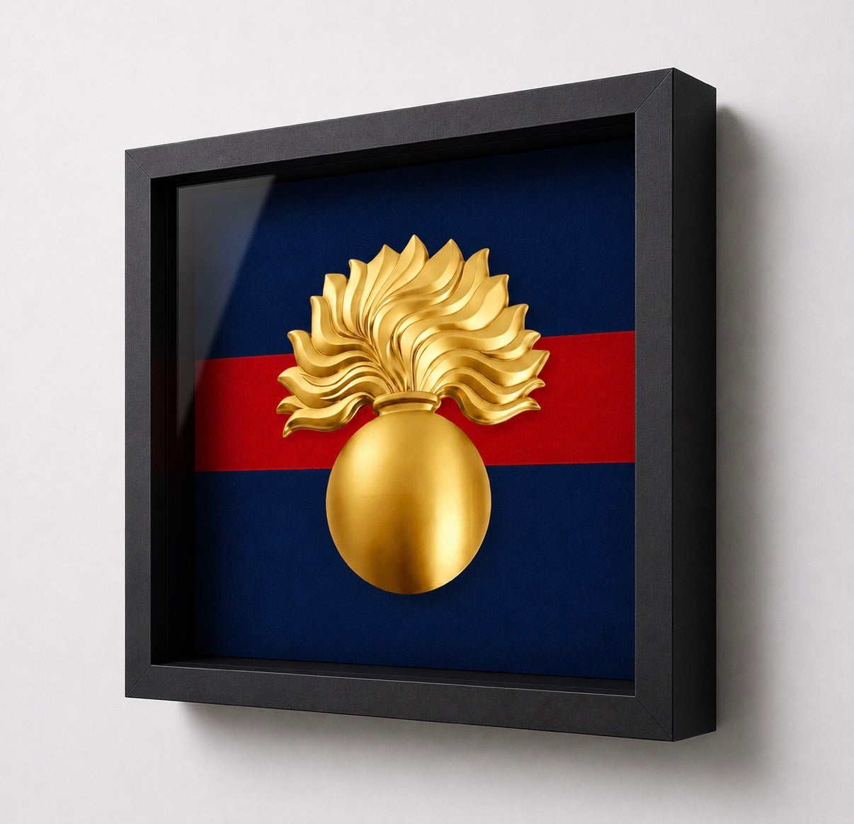 Grenadier Guards Grenade Cap Badge Display Frame | Officially Licensed