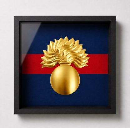Grenadier Guards Grenade Cap Badge Display Frame | Officially Licensed