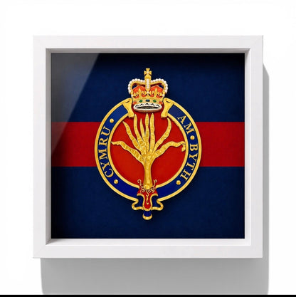 Welsh Guards Cap Badge Display Frame – Queen's Crown | Officially Licensed