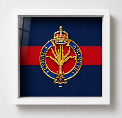Welsh Guards Cap Badge Display Frame – King's Crown | Officially Licensed