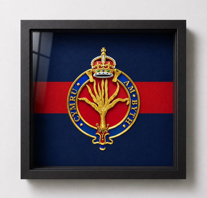 Welsh Guards Cap Badge Display Frame – King's Crown | Officially Licensed