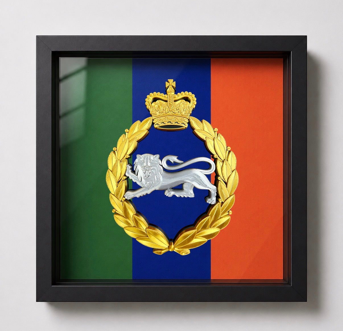 King's Own Royal Border Regiment Stable Belt Cap Badge Display Frame | Officially Licensed
