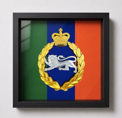 King's Own Royal Border Regiment Stable Belt Cap Badge Display Frame | Officially Licensed