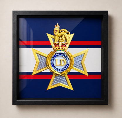 The Light Dragoons Cap Badge Display Frame – King's Crown | Officially Licensed