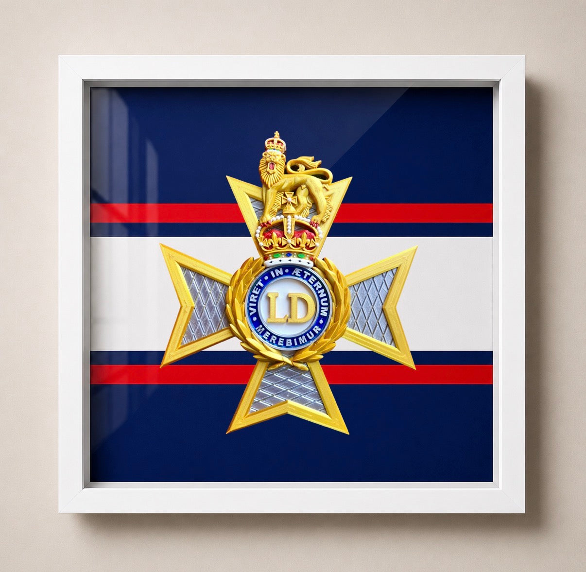 The Light Dragoons Cap Badge Display Frame – King's Crown | Officially Licensed