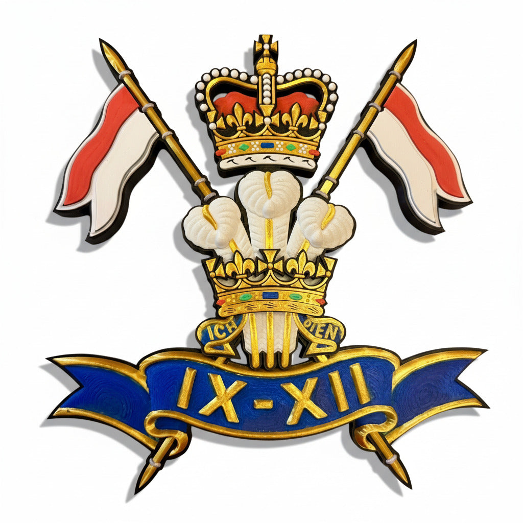 9th/12th Royal Lancers (Prince of Wales) 3D Printed Cap Badge