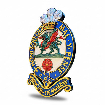Princess of Wales's Royal Regiment Full Colour Cap Badge