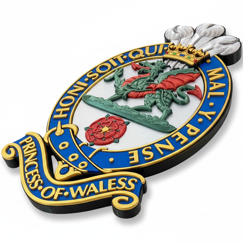 Princess of Wales's Royal Regiment Full Colour Cap Badge