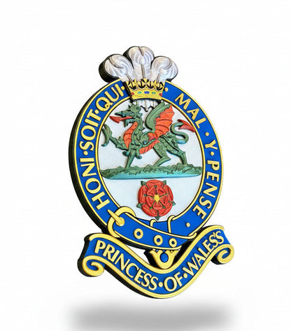 Princess of Wales's Royal Regiment Full Colour Cap Badge