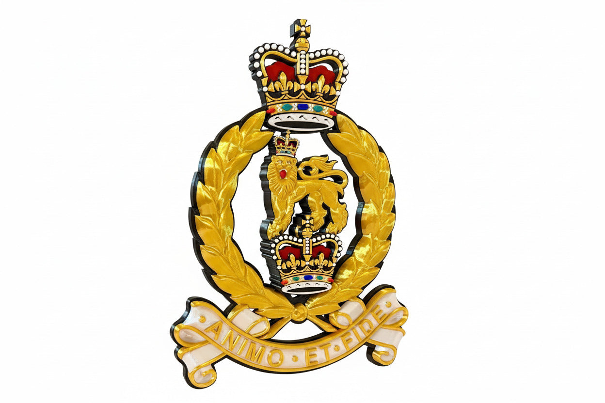 Adjutant General's Corps 3D Printed Cap Badge – Queen's Crown