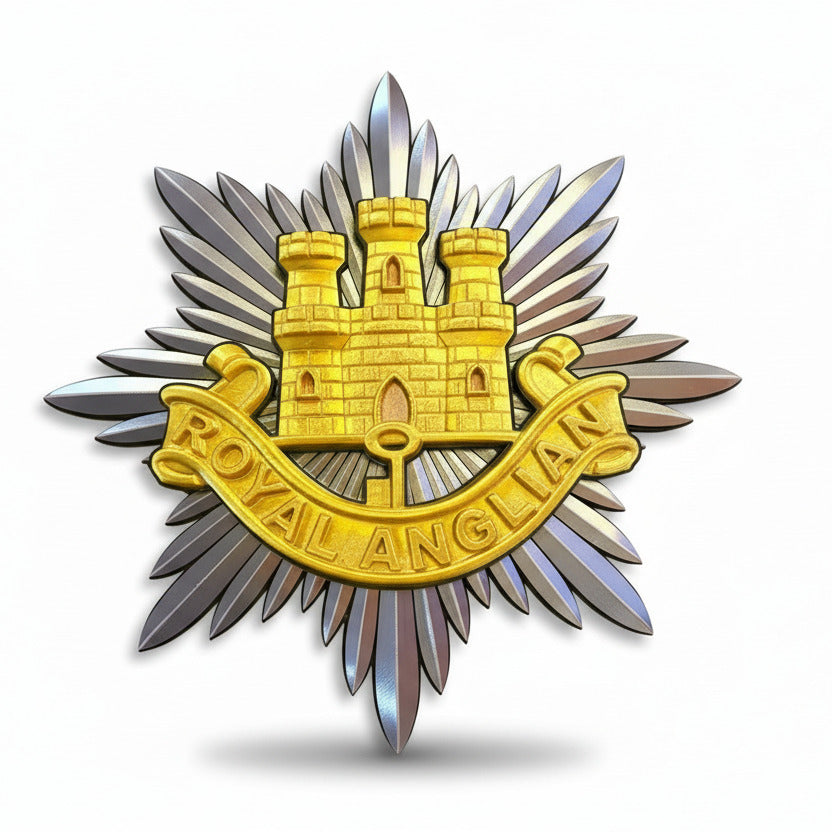 Royal Anglian Regiment 3D Printed Cap Badge
