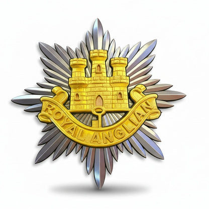 Royal Anglian Regiment 3D Printed Cap Badge