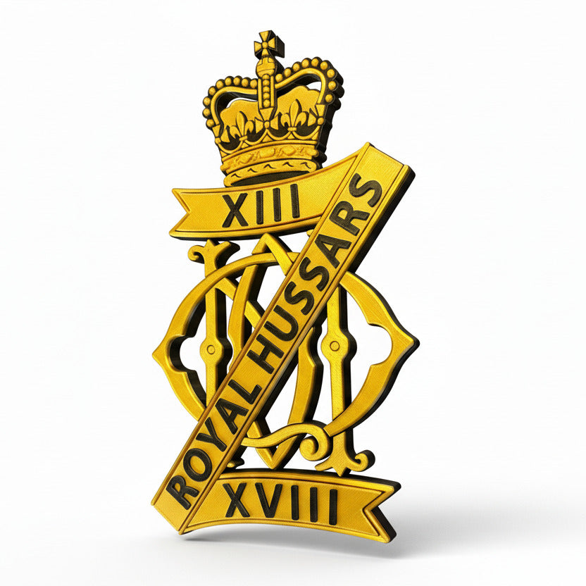 13th/18th Royal Hussars (Queen Mary's Own) Cap Badge