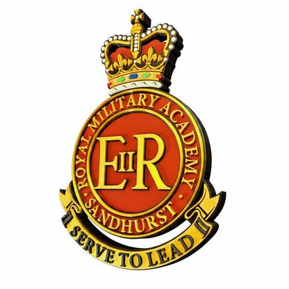 Royal Military Academy Sandhurst 3D Printed Cap Badge Queen's Crown