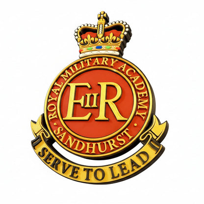 Royal Military Academy Sandhurst 3D Printed Cap Badge Queen's Crown