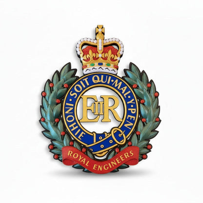 Royal Engineers Queen's Crown Cap Badge