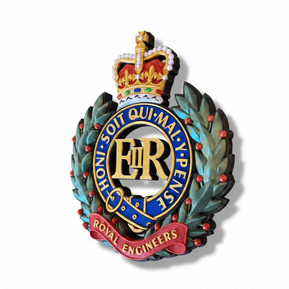 Royal Engineers Queen's Crown Cap Badge