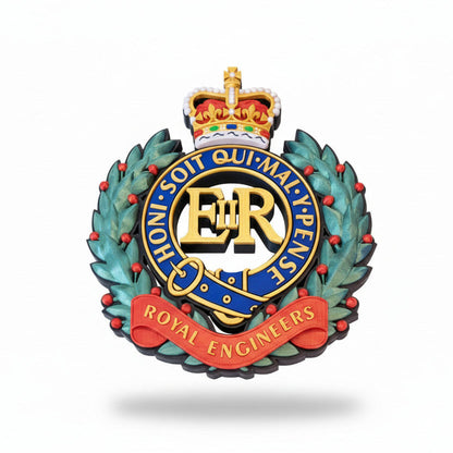 Royal Engineers Queen's Crown Cap Badge