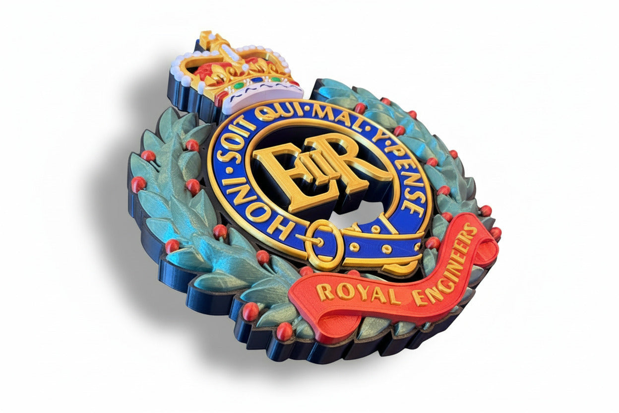 Royal Engineers Queen's Crown Cap Badge
