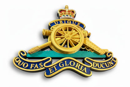 The Royal Regiment Of Artillery 3D Printed Cap Badge Queen's Crown