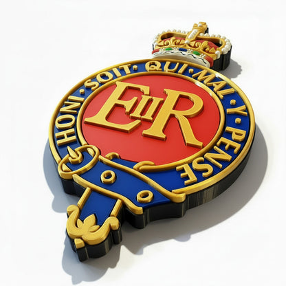 Household Cavalry 3D Printed Cap Badge Queen's Crown