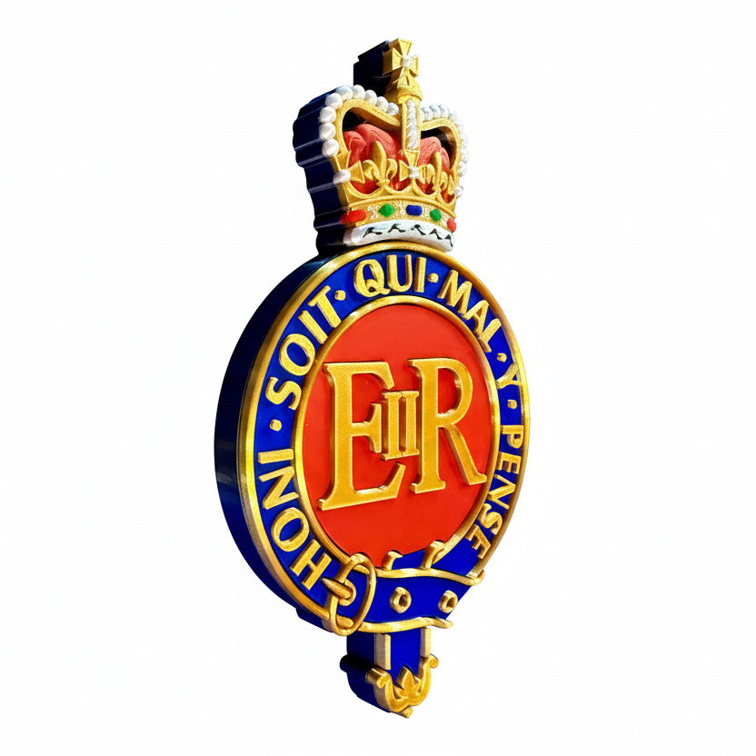 Household Cavalry 3D Printed Cap Badge Queen's Crown