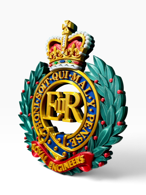 Royal Engineers Queen's Crown Cap Badge | Officially Licensed