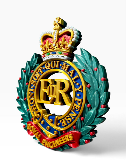 Royal Engineers Queen's Crown Cap Badge | Officially Licensed