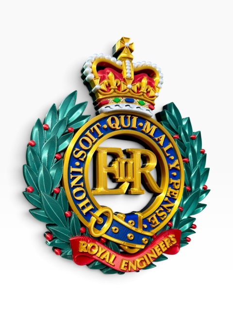 Royal Engineers Queen's Crown Cap Badge | Officially Licensed