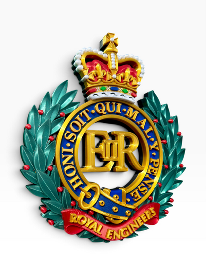 Royal Engineers Queen's Crown Cap Badge | Officially Licensed