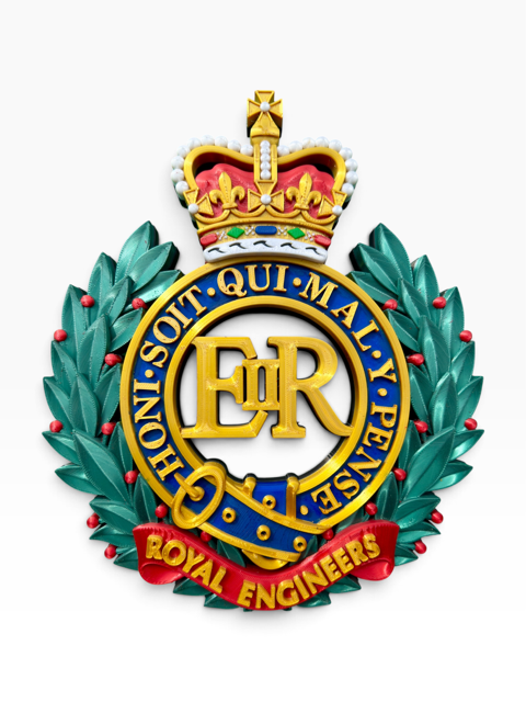 Royal Engineers Queen's Crown Cap Badge | Officially Licensed