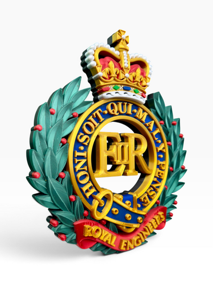 Royal Engineers Queen's Crown Cap Badge | Officially Licensed