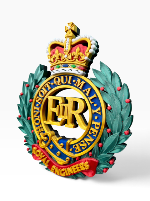 Royal Engineers Queen's Crown Cap Badge | Officially Licensed